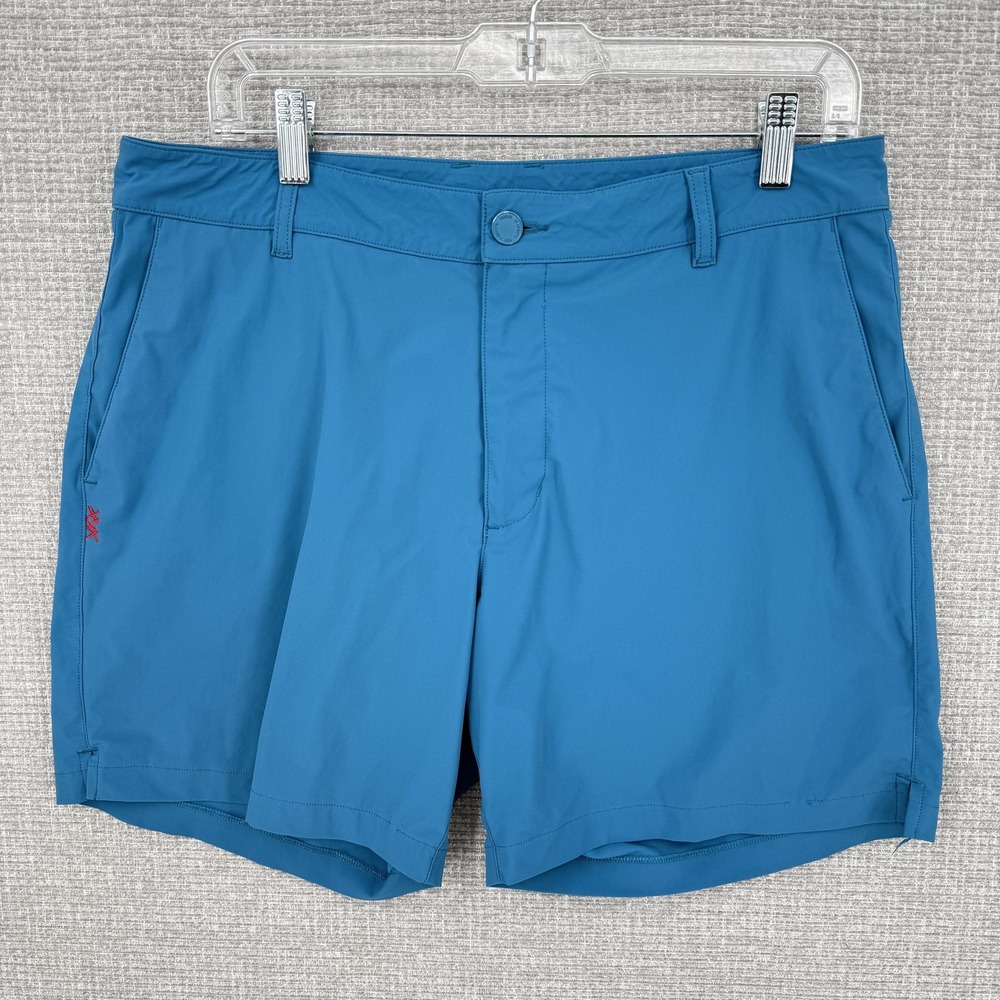 Rhone‎ Athletic Shorts Mens 32 Blue Flat Front Performance Stretch 6.5 Inseam